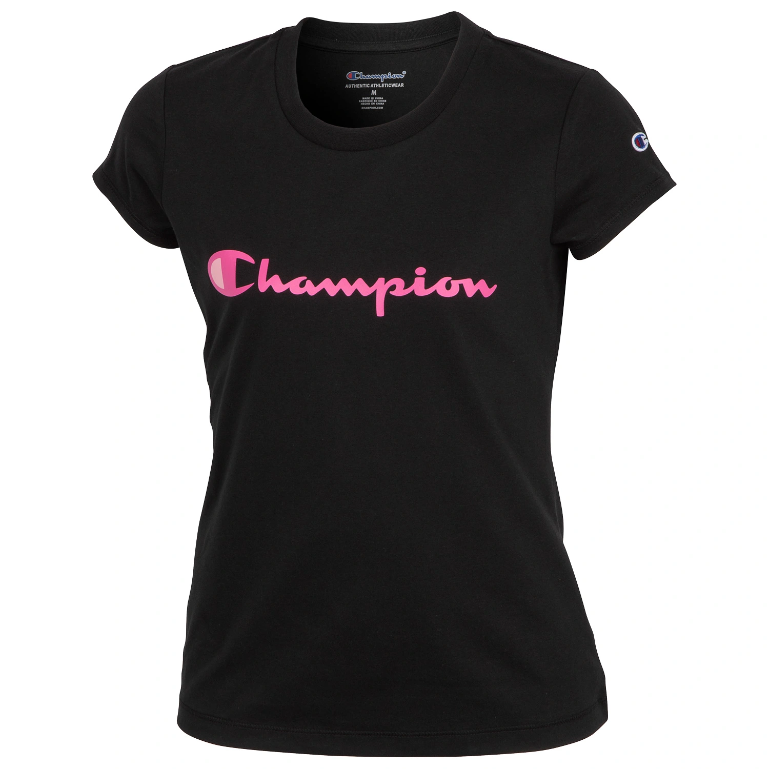 Champion Girls' Classic Script Short-Sleeve Graphic Tee