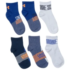 Under Armour Boys' Essential Quarter Socks - 6-Pack