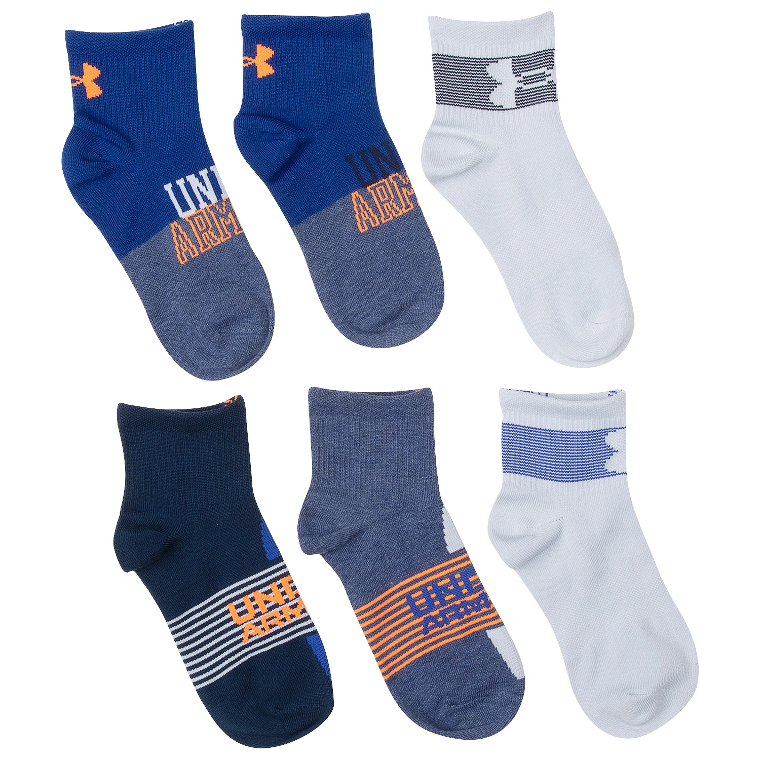 Under Armour Boys' Essential Quarter Socks - 6-Pack